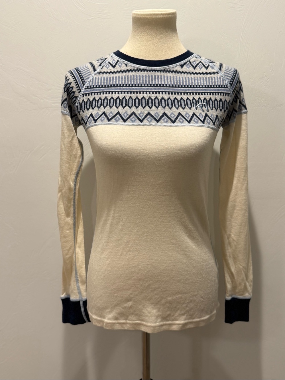 Kari Traa Løkke Long Sleeve Base Layer Top  - Calm - 100% Merino Wool